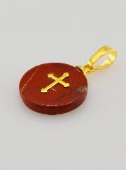Médaille Avec Croix - Rouge