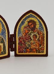 Icône Diptyque Mini - Christ Pantocrator & Ste Famille