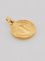 Médaille de Saint Benoît en Plaqué Or - 15mm