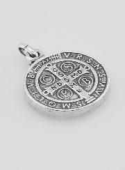 Médaille de Saint Benoît en Argent Plaqué - 10mm