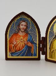 Icône Diptyque Mini - Sacré Coeur de Jésus & Ste Thérèse
