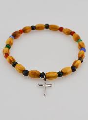Bracelet Avec Croix - Agate & Bois