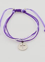 Bracelet Avec Croix - Violet
