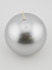 Bougie Boule de Noël 8cm - Argent