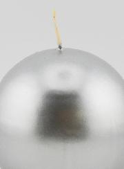 Bougie Boule de Noël 8cm - Argent
