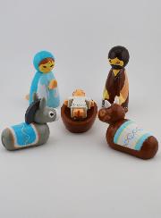 Crèche de Noël Enfantine - Marie Bleue