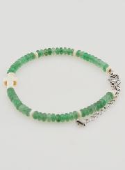 Bracelet Croix et Pierres Vertes