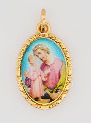 Médaille Bord Torsadé 25mm - Saint Joseph
