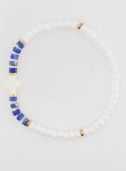 Bracelet Religieux Pierre & Nacre - Bleu