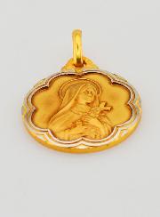 Médaille Sainte Thérèse & Saint Christophe