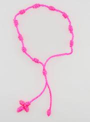 Bracelet Dizainier Corde Rose Fluo