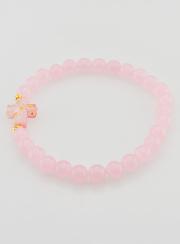 Bracelet Religieux Croix & Jade Rose