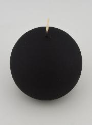 Bougie Boule de Noël 8cm - Noir Velours