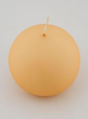 Bougie Boule de Noël 8cm - Crème Velours