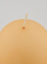 Bougie Boule de Noël 8cm - Crème Velours