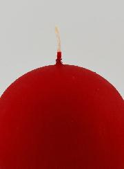 Bougie de Décoration Boule - Rouge Mat