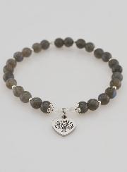Bracelet Pierre Naturelle - Labradorite & Arbre de vie