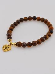 Bracelet Pierre Naturelle - Oeil de Tigre & Arbre de vie