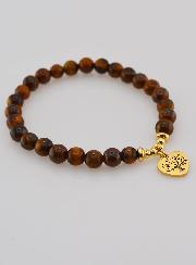 Bracelet Pierre Naturelle - Oeil de Tigre & Arbre de vie