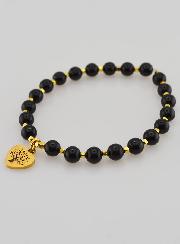 Bracelet Pierre Naturelle - Tourmaline & Arbre de vie