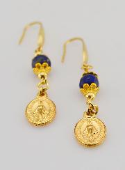 Médaille Miraculeuse - Boucles d'Oreilles Lapis Lazuli