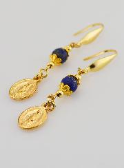 Médaille Miraculeuse - Boucles d'Oreilles Lapis Lazuli