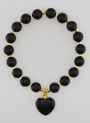 Bracelet Pierre Naturelle Coeur - Obsidienne