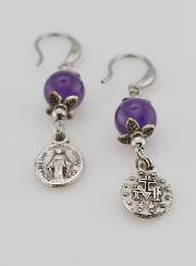 Boucles d'Oreilles - Miraculeuse & Améthyste
