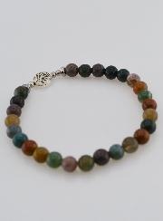 Bracelet Pierre Naturelle - Agate Indienne & Arbre de vie