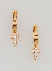 Boucles d'Oreilles Enfant - Créoles Croix