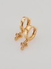 Boucles d'Oreilles Enfant - Créoles Croix