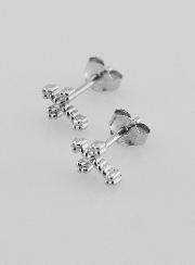 Boucles d'Oreilles Croix Argent