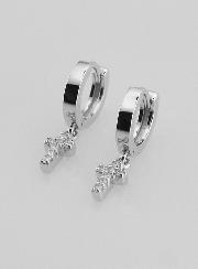 Boucles d'Oreilles Enfant - Créoles Croix