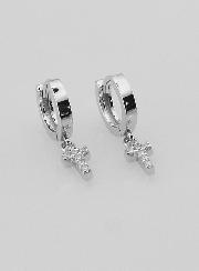 Boucles d'Oreilles Enfant - Créoles Croix
