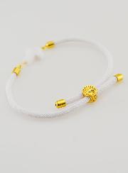 Bracelet Religieux Avec Croix - Blanc