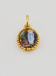 Médaille Bord Torsadé 15mm - ND de Lourdes
