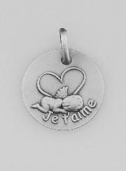 Médaille de Baptême en Argent - Je t'aime