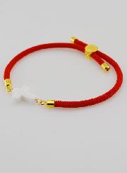 Bracelet Religieux Avec Croix - Rouge