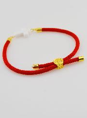 Bracelet Religieux Avec Croix - Rouge