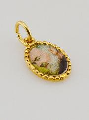 Médaille Bord Torsadé 15mm - Padre Pio