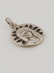 Médaille Vierge aux Pétales en Argent - 16mm