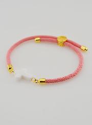 Bracelet Religieux Avec Croix - Rose