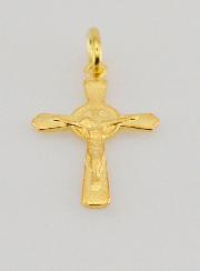 Pendentif Croix de Saint Benoit Plaqué Or - 22mm
