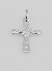 Pendentif Croix de Saint Benoit en Argent - 22mm