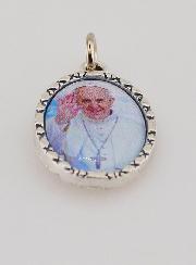 Médaille Bord Torsadé 25mm - Pape François