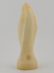 Statue Vierge à l'Enfant en Albâtre Peint - 12cm