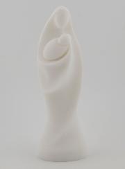 Statue Vierge à l'Enfant en Albâtre - 12cm