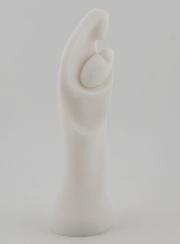 Statue Vierge à l'Enfant en Albâtre - 12cm