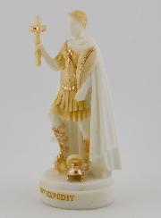 Statue Saint Expedit en Albâtre Peint - 12cm