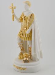 Statue Saint Expedit en Albâtre Peint - 19cm